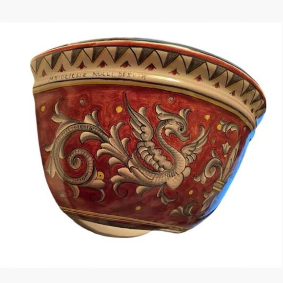 Maioliche Nulli Deruta Italy Majolica Wall Planter EUC - Picture 5 of 9